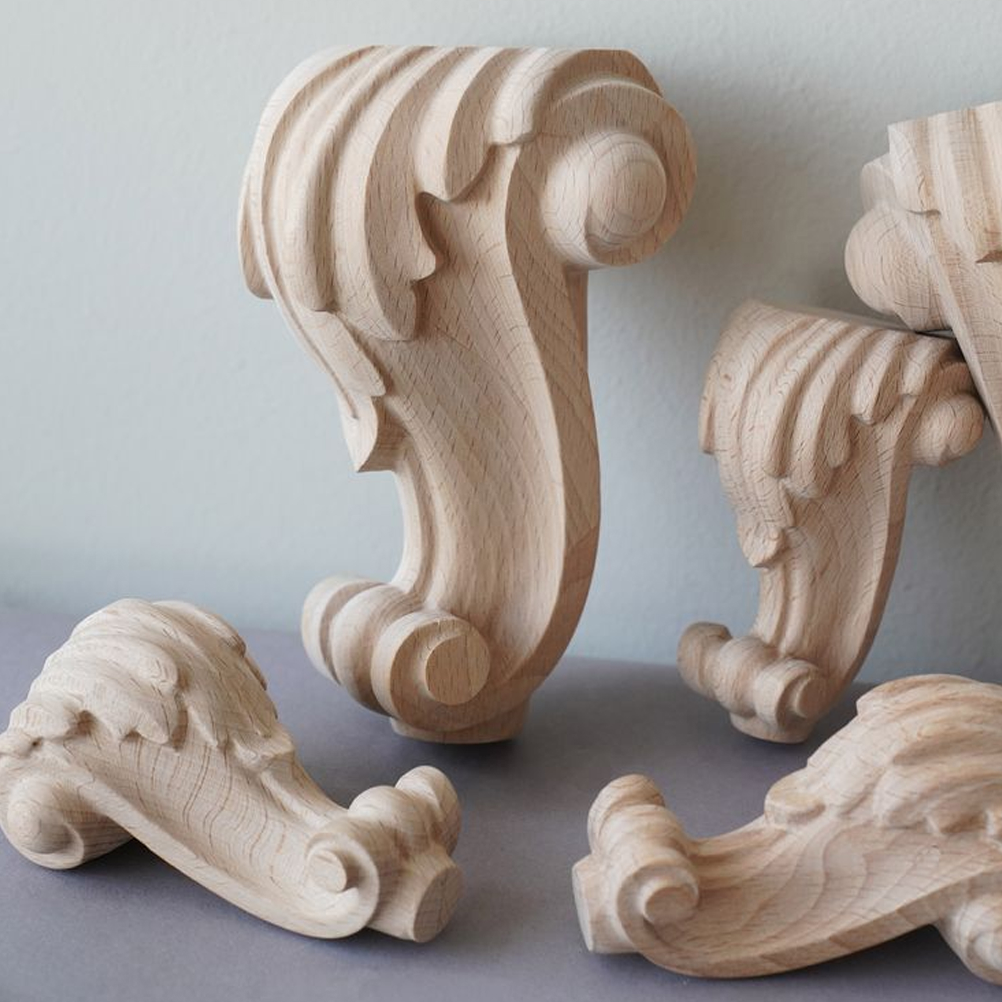 Ornate furniture legs, Antique oak furniture legs